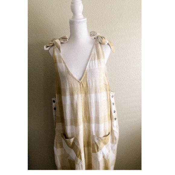 Free People Don’t you want this Citron Jumpsuit L - Picture 5 of 12